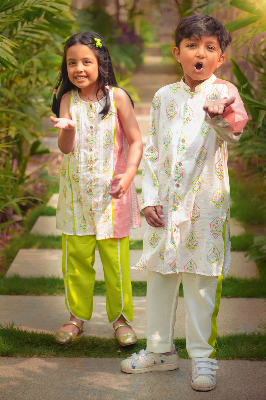 Tiranga Kurta and Dhoti Set