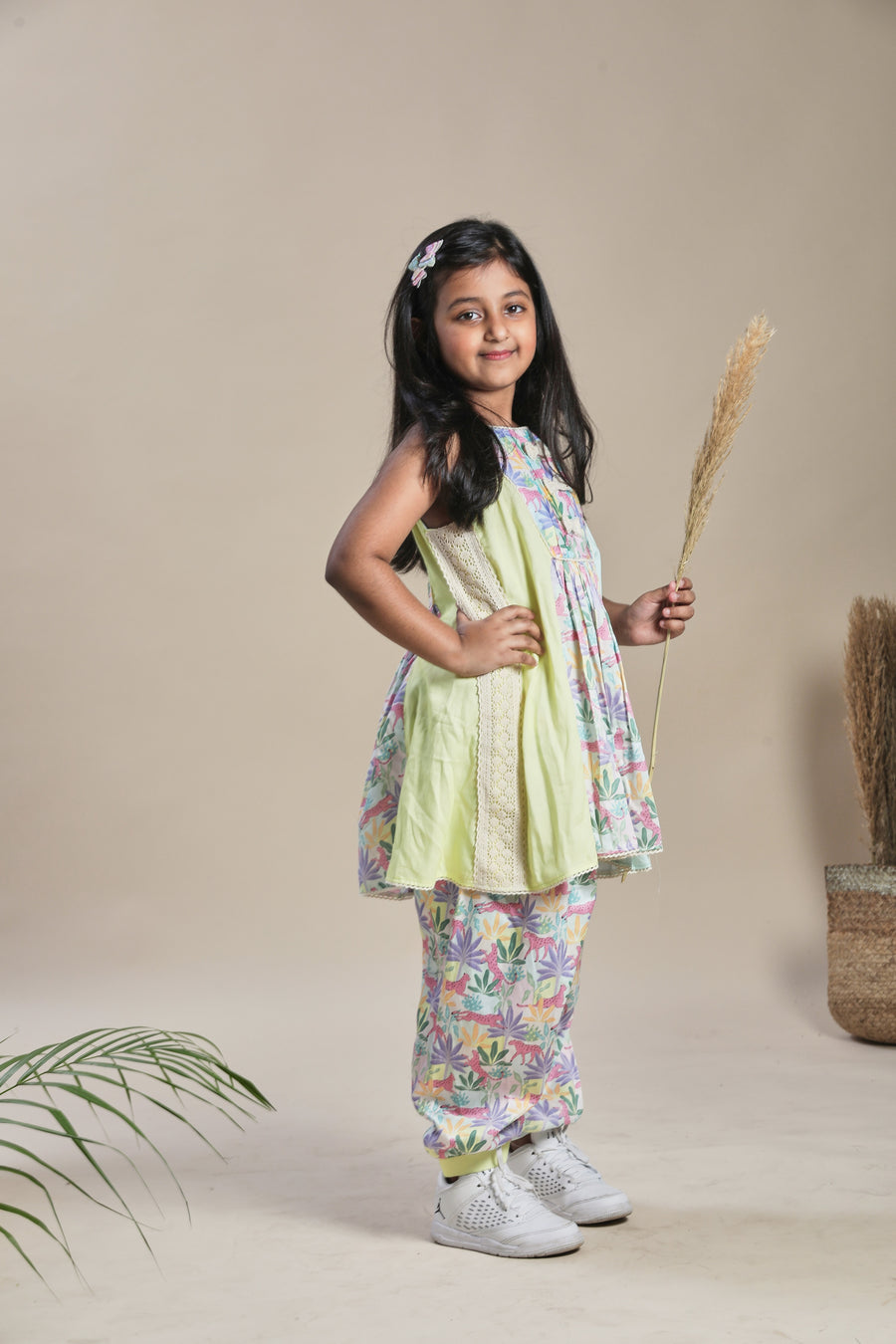 Tropical print Yoke Kurta and Salwar